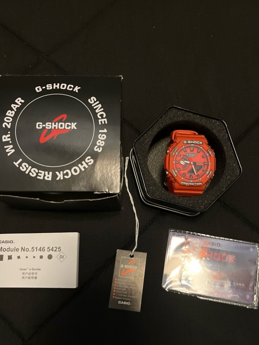 Casio G-SHOCK Black and Red Tag Set
